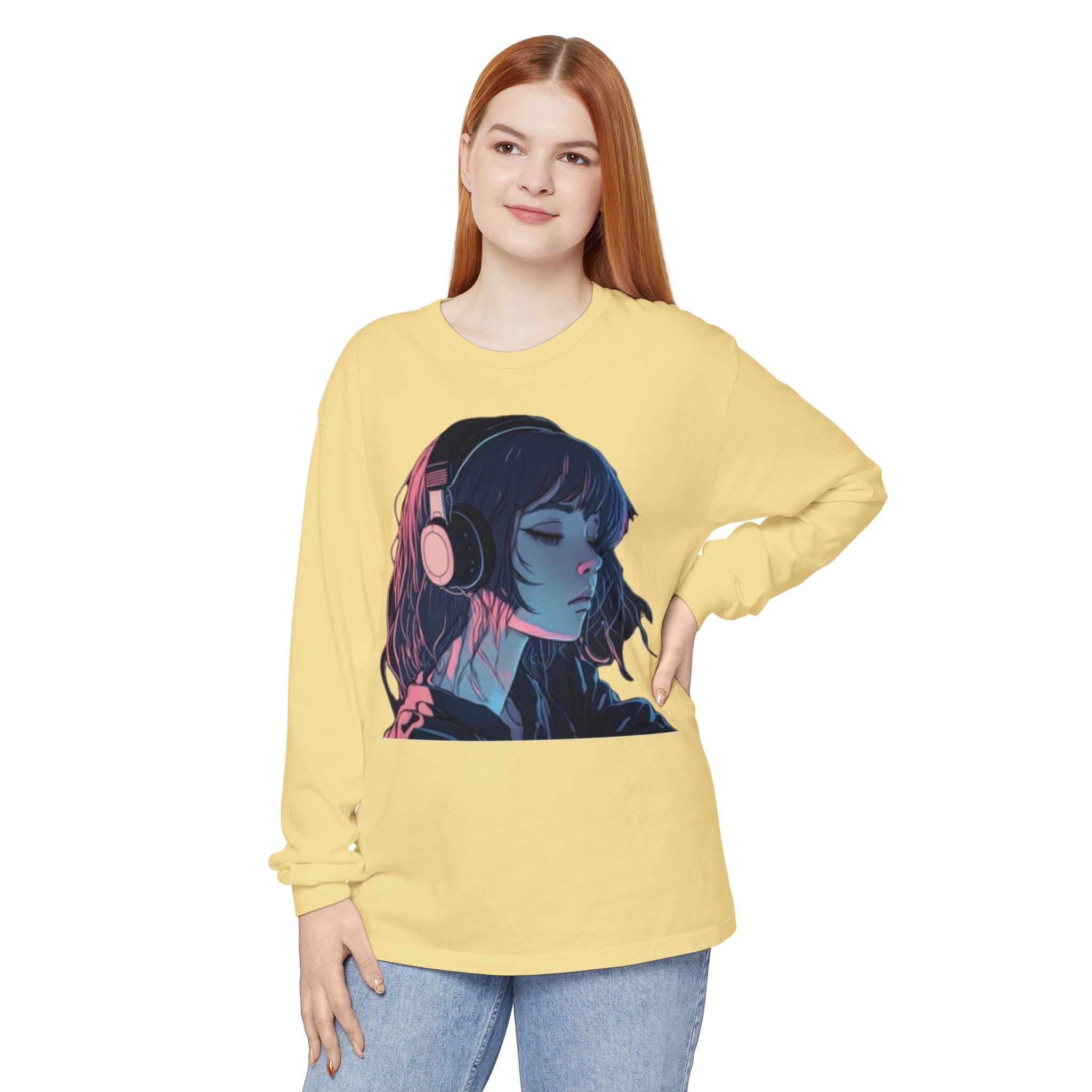 Dawn Unisex Eco-Friendly Garment-dyed Long Sleeve T-Shirt