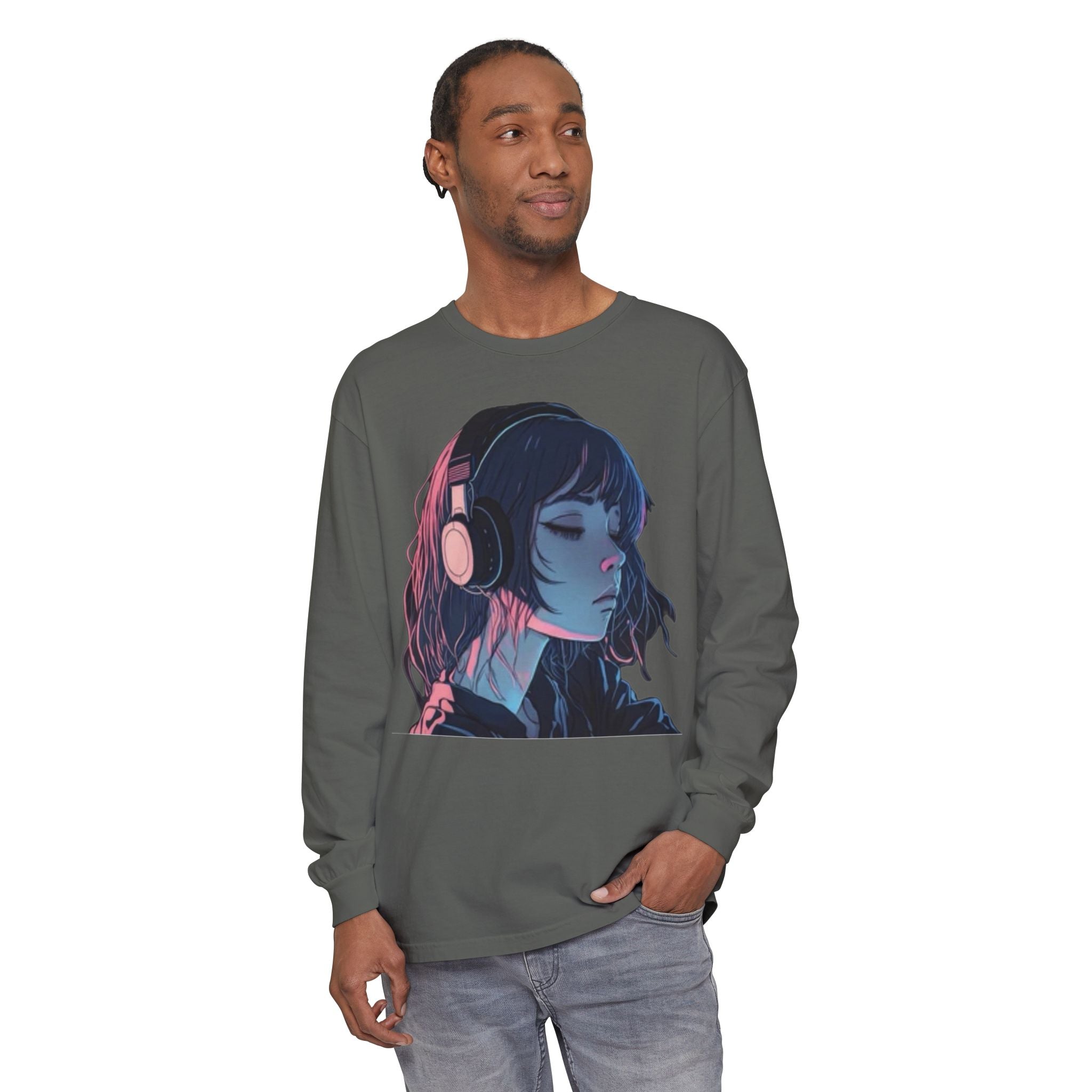 Dawn Unisex Eco-Friendly Garment-dyed Long Sleeve T-Shirt