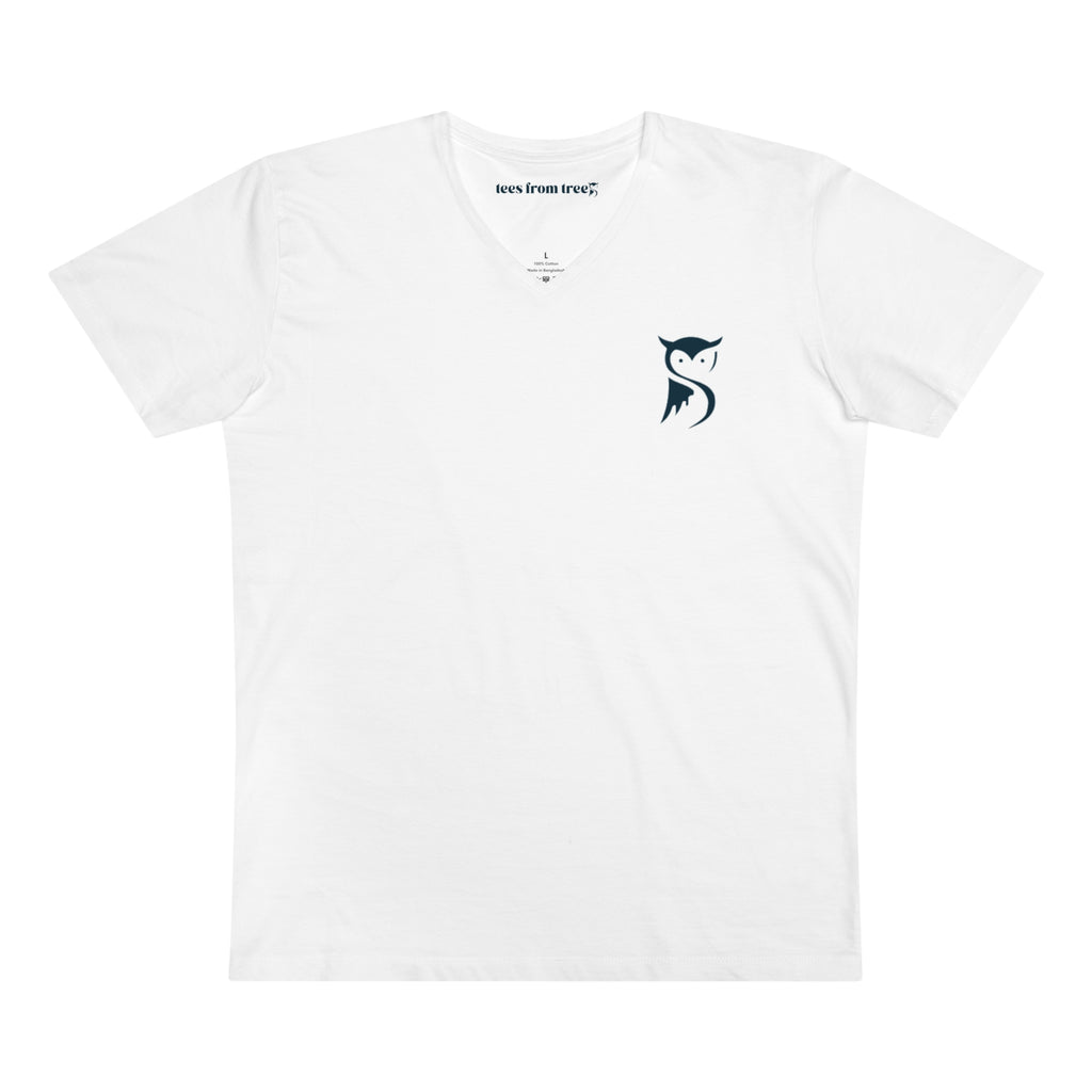 Tees From Trees Men’s Presenter V-neck Cursive Logo