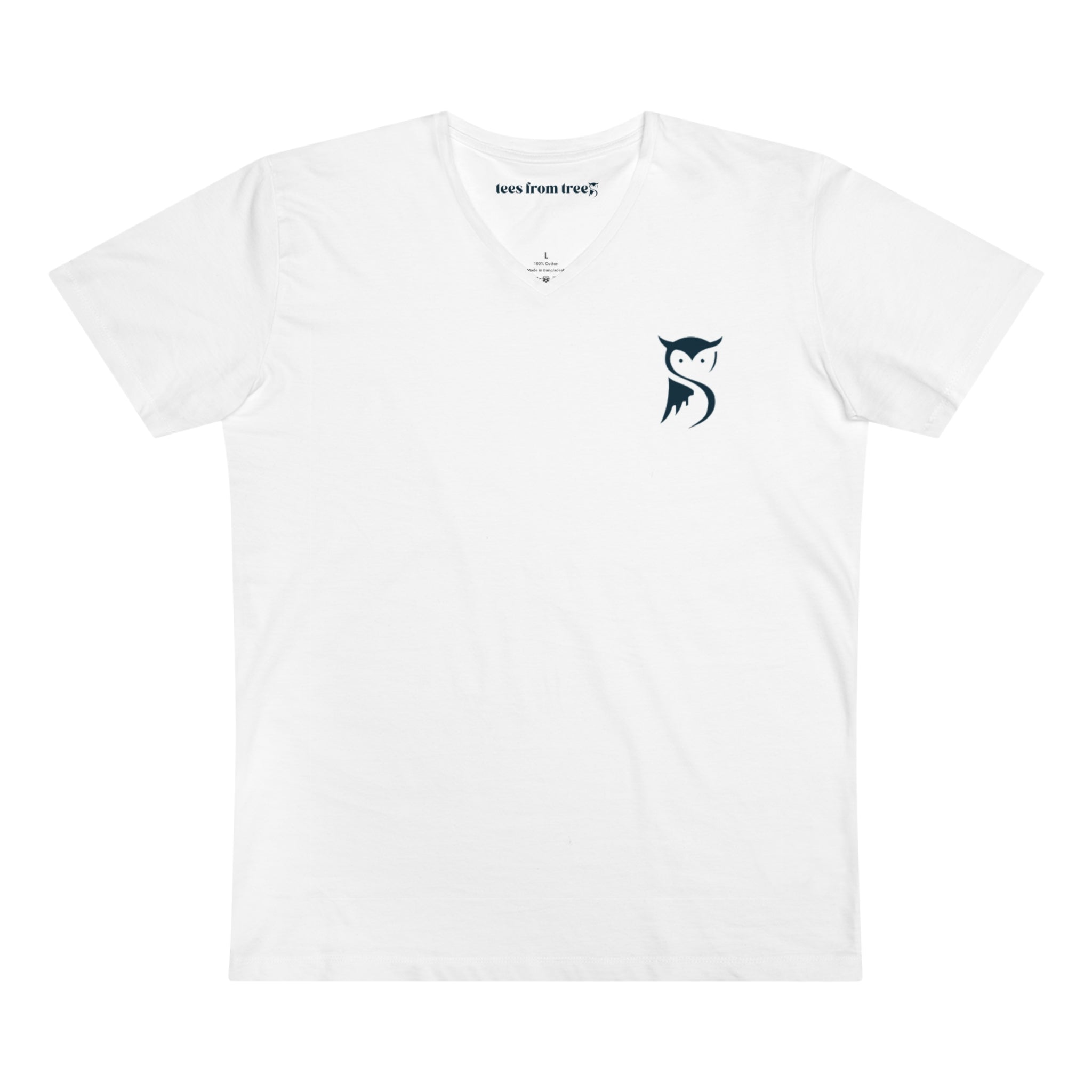Tees From Trees Men’s Presenter V-neck Cursive Logo