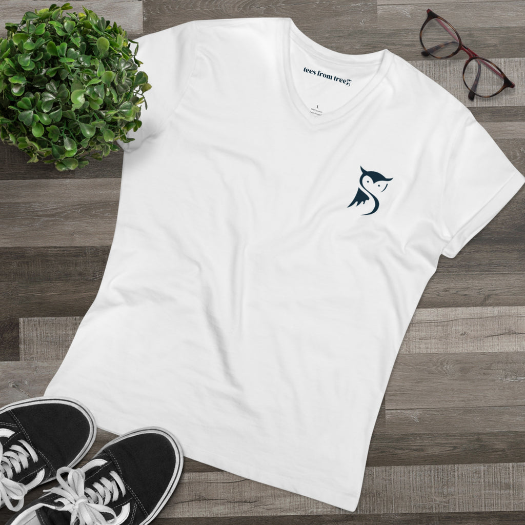Tees From Trees Men’s Presenter V-neck Cursive Logo